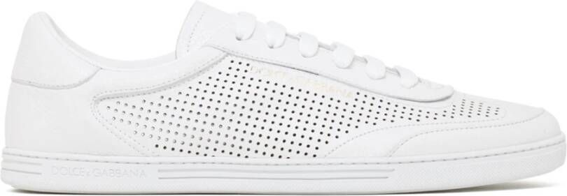 Dolce & Gabbana Witte Saint Tropez Geperforeerde Sneakers White Heren