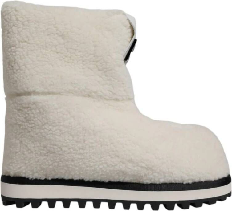 Dolce & Gabbana Plush Logo Gewatteerde Halfhoge Laarzen