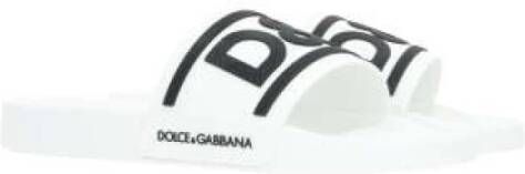 Dolce & Gabbana Witte Slide Sandalen van DG White Heren