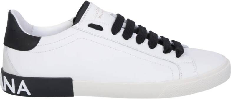 Dolce & Gabbana Witte Sneakers Casual Ronde Neus White Heren
