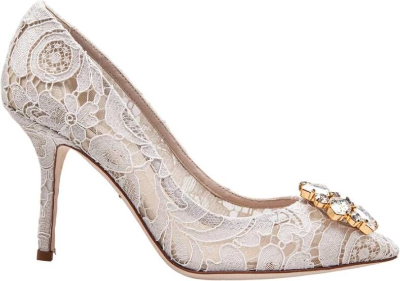 Dolce & Gabbana Witte Hak Schoenen Elegante Stijl White Dames