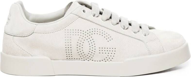 Dolce & Gabbana Witte Sneakers met DG Logo Hiel White Heren
