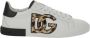 Dolce&Gabbana Low-Top Sneakers Calfskin Sneakers With Bold Logo Print in wit - Thumbnail 1