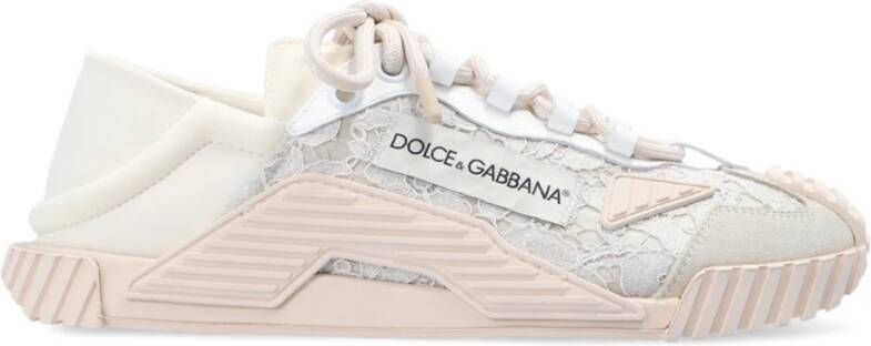 Dolce&Gabbana Sneakers Mixed-Materials N21 Slip-On Sneakers in beige