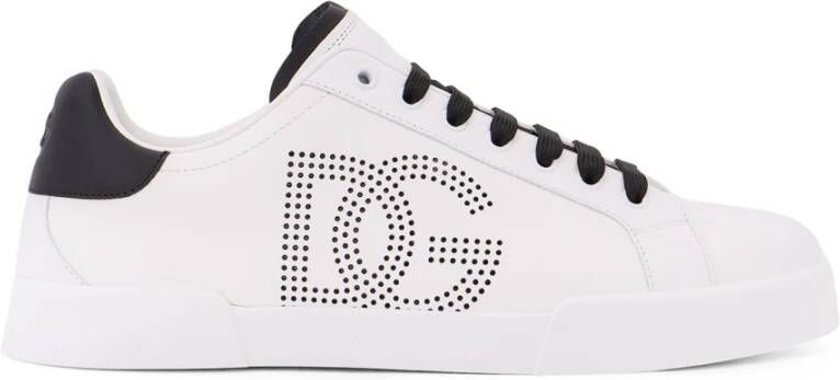 Dolce & Gabbana Witte Sneakers met Logo Gravure