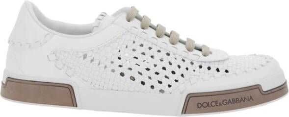 Dolce & Gabbana Witte Sneakers met Mesh Inzetstukken