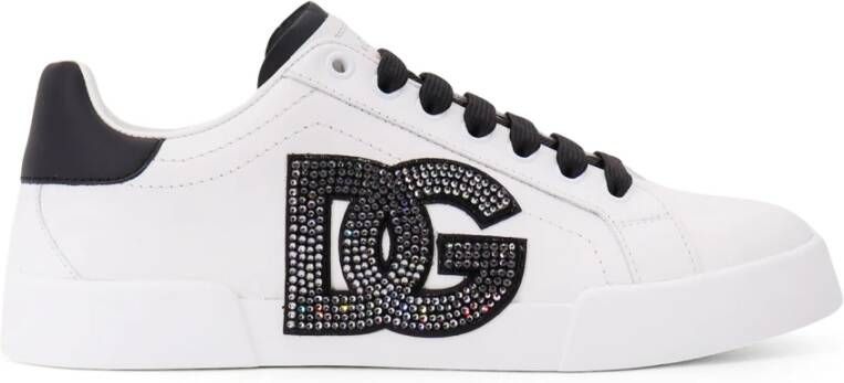 Dolce & Gabbana Witte Sneakers met Strass Logo - Foto 3