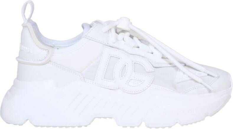 Dolce & Gabbana Witte Sneakers van Nylon en Suède White Dames