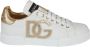 Dolce & Gabbana Portofino sneaker van kalfsleer met lamsleren details en logo - Thumbnail 1