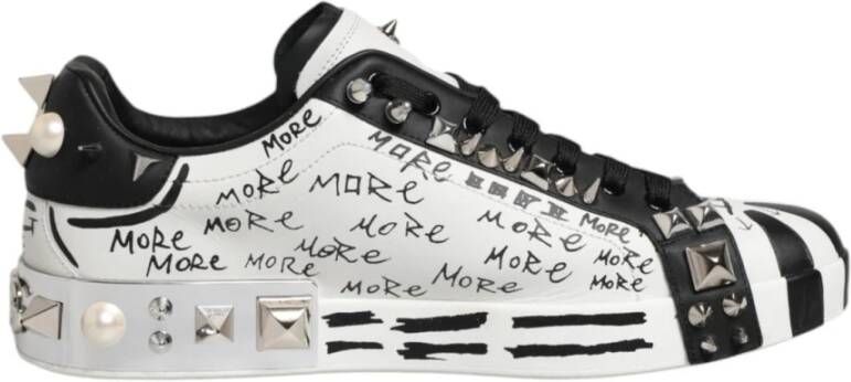 Dolce & Gabbana Witte Studded Heren Sneakers Schoenen