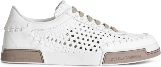Dolce & Gabbana Witte Veterschoenen