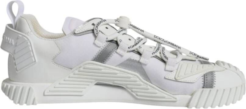 Dolce & Gabbana Witte Veterschoenen met Lage Top