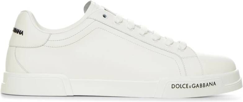 Dolce & Gabbana Portofino sneaker van kalfsleer met logo