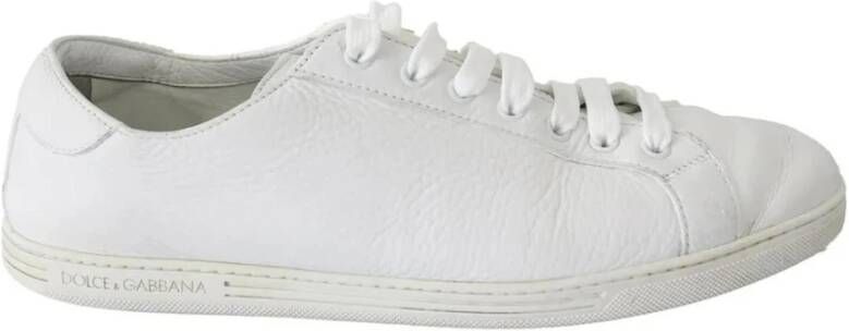 Dolce & Gabbana Witte Vetersneakers met Gouden Details White Heren - Foto 2