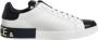 Dolce & Gabbana Witte Zwarte Leren Portofino Sneaker Schoenen - Thumbnail 1