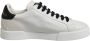 Dolce & Gabbana Witte Zwarte Leren Veterschoenen - Thumbnail 1