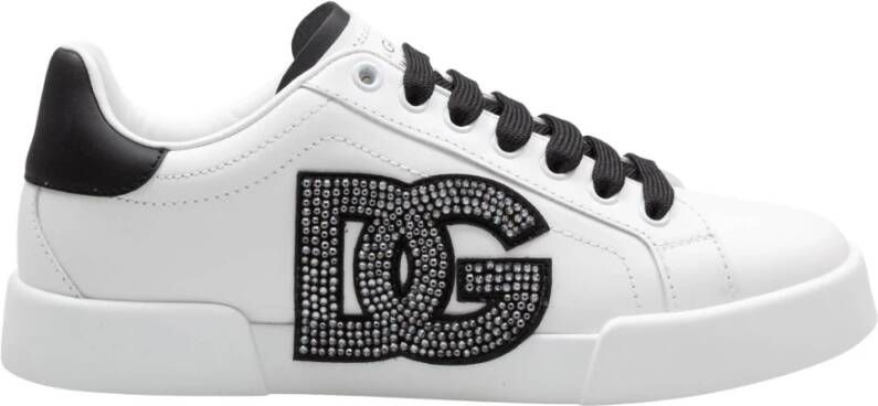 Dolce & Gabbana Witte Zwarte Sneakers Aw25