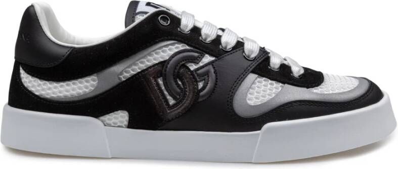 Dolce & Gabbana Zwarte Leren Sneakers met Top Veters - Foto 2
