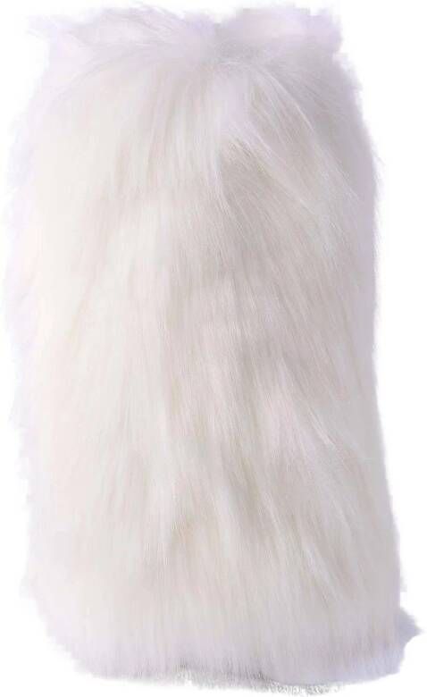 Dolce & Gabbana Wolf Nep Bont Haklaarzen White Dames