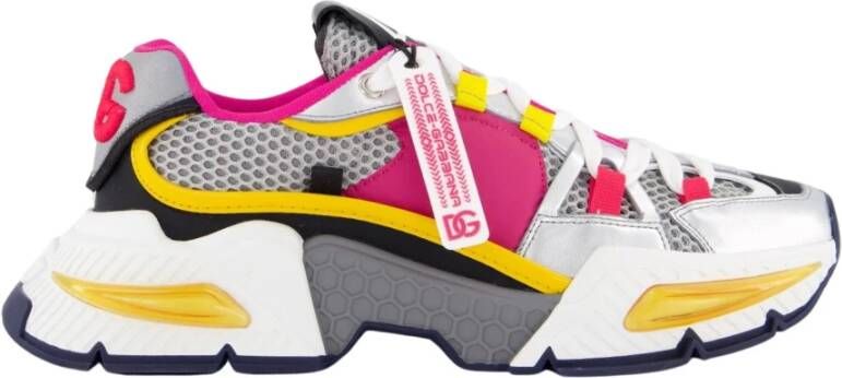 Dolce & Gabbana Womens Air Master Sneaker Roze Geel Multicolor Dames