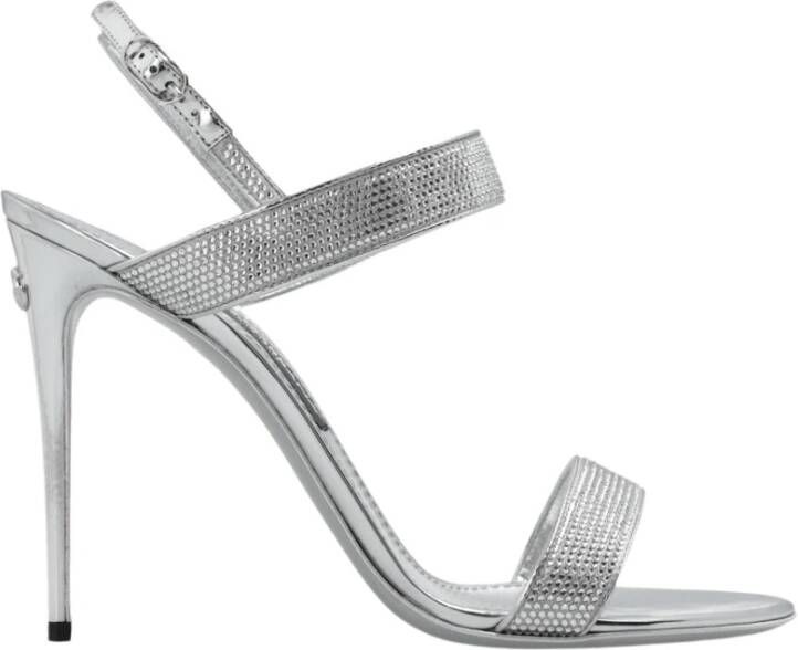 Dolce & Gabbana Kim 'Keira' Kristal Hak Sandalen Gray Dames