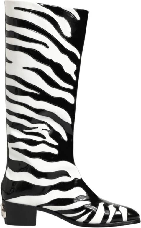 Dolce & Gabbana Zebra Print Calf Boots Schoenen