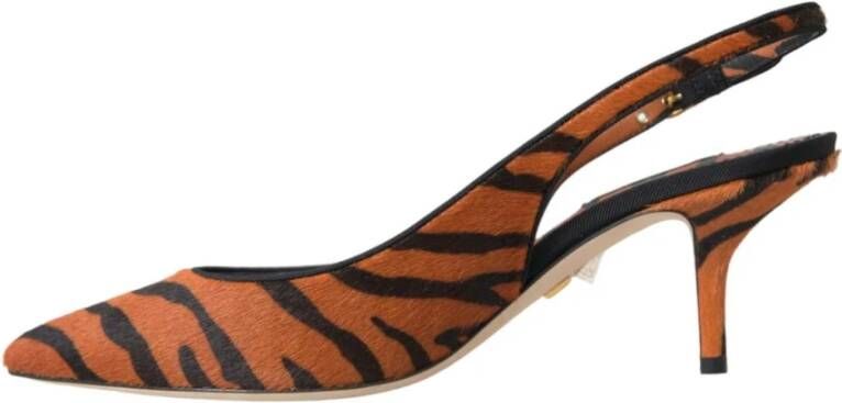 Dolce & Gabbana Zebra Print Pony Hair Slingback Hakken - Foto 2