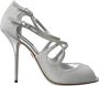 Dolce & Gabbana Zilveren Glanzende Sandalen Pumps Schoenen Gray Dames - Thumbnail 1