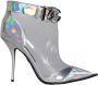 Dolce & Gabbana Zilveren Iridescent PVC Enkellaarzen met Gesp - Thumbnail 1