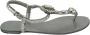 Dolce & Gabbana Zilveren Kristal Flip Flops Glamoureus en Authentiek Gray Dames - Thumbnail 2