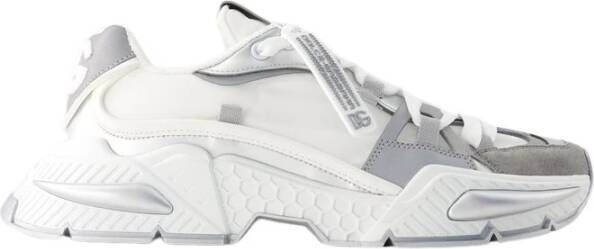 Dolce & Gabbana Witte Airmaster Sneakers met Kalfsleer en Suède Details White Heren