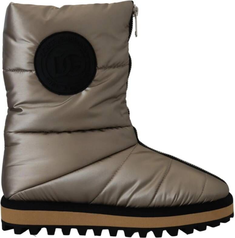 Dolce & Gabbana Zilveren Winter Mid Calf Laarzen - Foto 2