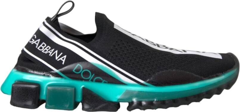 Dolce & Gabbana Zwart Blauw Sorrento Slip On Sneakers Black