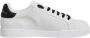 Dolce & Gabbana Zwart en Wit Leren Sneakers - Thumbnail 1