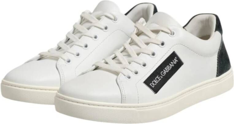 Dolce & Gabbana Zwart & Wit Leren Sneakers