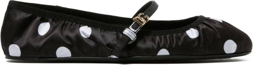 Dolce & Gabbana Polka Dot Leren Platte Schoenen