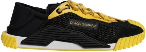 Dolce & Gabbana Zwart Geel Slip-On Sneakers