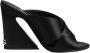 Dolce & Gabbana Zwart Logo Keira Satin Slides Schoenen - Thumbnail 1