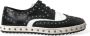 Dolce & Gabbana Zwart Wit Gestudeerde Leren Sneakers Black Heren - Thumbnail 1