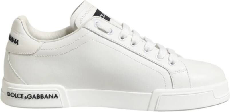 Dolce & Gabbana Sneakers low Portofino Nappaleder Wit Heren