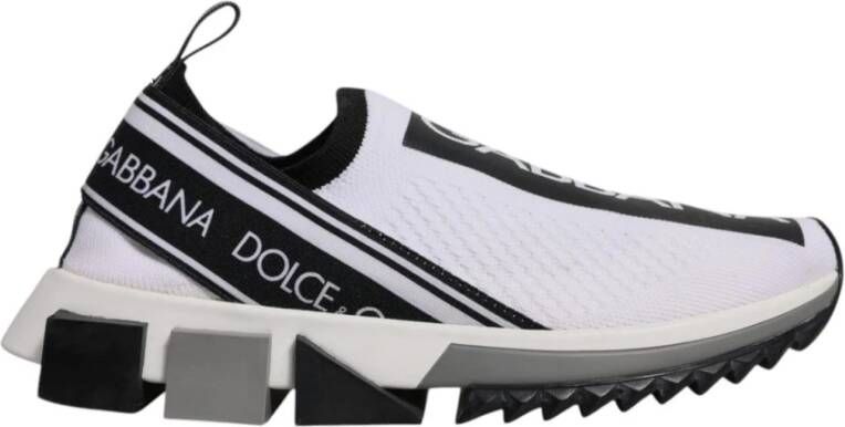 Dolce & Gabbana Zwart Wit Slip On Sorrento Sneakers