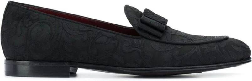 Dolce & Gabbana Zwarte Barok Jacquard Loafers Black Heren