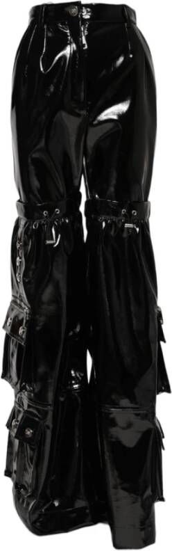 Dolce & Gabbana Zwarte Cargo Bootcut Broek met Rits