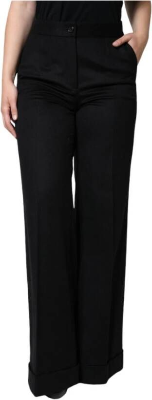 Dolce & Gabbana Zwarte Cashmere Boot Cut Broek