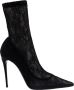 Dolce & Gabbana Zwarte Enkellaarsjes met Stiletto Hak Black Dames - Thumbnail 1