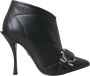 Dolce & Gabbana Gewatteerde Leren Stiletto Laarzen Black Dames - Thumbnail 1