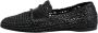 Dolce & Gabbana Zwarte geweven leren loafers met logo - Thumbnail 1