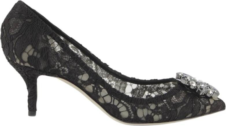 Dolce & Gabbana Belluci pumps dames leer metaal(overige ) Glas linnen vlas kalfsleer 35 5 Zwart