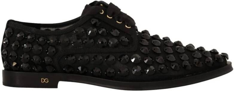 Dolce & Gabbana Dolce Gabbana Embellished Loafers Black Crystal Wo Flat Shoes