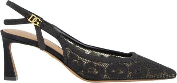 Dolce & Gabbana Zwarte Kant Slingback Pumps